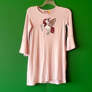 Rumi & Ryder, girls lavender unicorn sweater dress, size 12-14L, new with tags